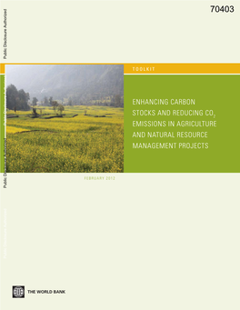 Enhancing Carbon Stocks and Reducing Co2 Emissions in Agriculture and Natural Resource Management Projects List of Figures Vii