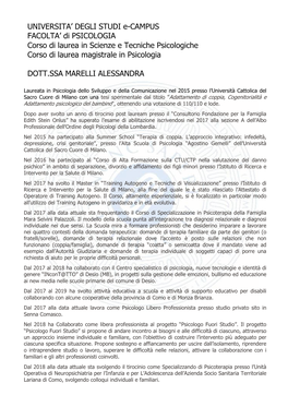 Presentazione Marelli Alessandra