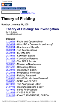Theory of Fielding