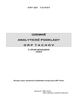 Územně Analytické Podklady O R P T a C H