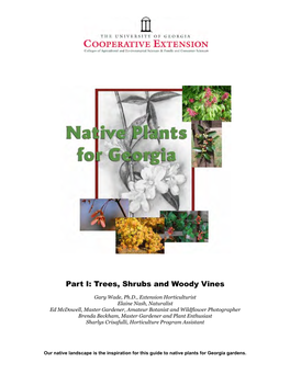 Native Plants for Georgia Part 1: Trees, Shrubs and Woody Vines