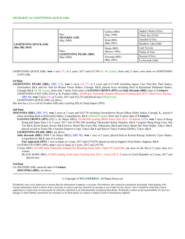 Ipedigree for LIGHTENING QUICK (GB)