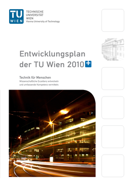 Entwicklungsplan Der TU Wien 2010
