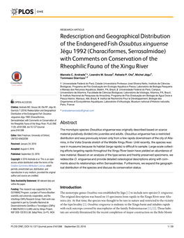 Redescription and Geographical Distribution of The