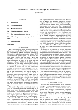 Hamiltonian Complexity and QMA-Completeness