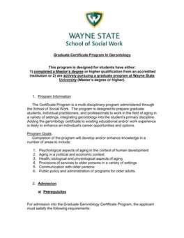 Wayne State University (Master’S Degree Or Higher)