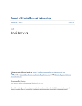 Journal of Criminal Law and Criminology