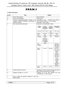 KMC, Kolkata 700 107, West Bengal FORM 1 Page 1 of 16