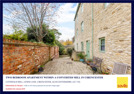 Cotswold Mill, Lewis Lane, Cirencester, Gloucestershire, Gl7 1El