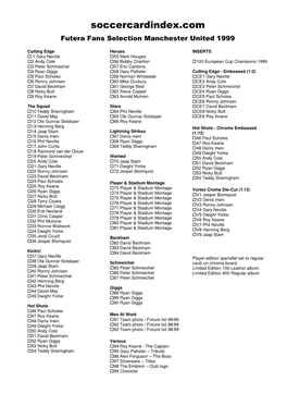 Futera Fans Selection Man Utd 1999
