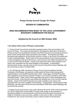 Powys Communities Review Report