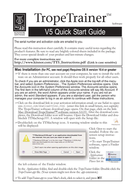 Ttquickstart-DL:Tropetrainer Quickstart.Qxd