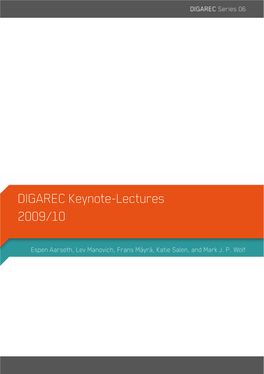 DIGAREC Keynote-Lectures 2009/10