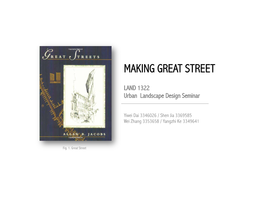 Making Great Street