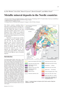 Metallic Mineral Deposits in the Nordic Countries