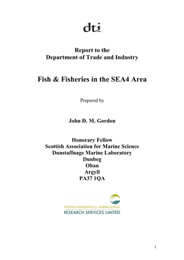 Fish & Fisheries in the SEA4 Area