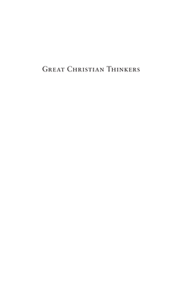 Great Christian Thinkers