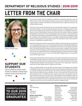 Letter from the Chair