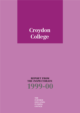 Croydon College Inspection Report 2000