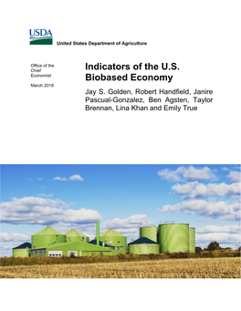 Indicators of the U.S. Biobased Economy, U.S