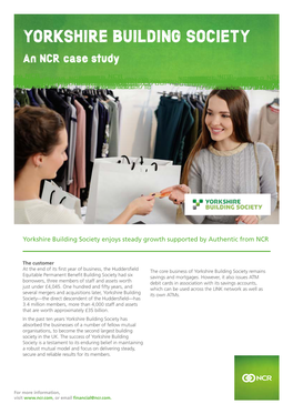 YORKSHIRE BUILDING SOCIETY an NCR Case Study