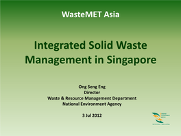 Integrated Solid Waste Management in Singapore