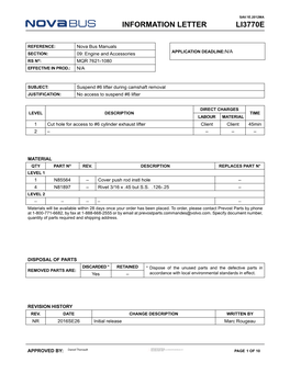 Li3770e Information Letter