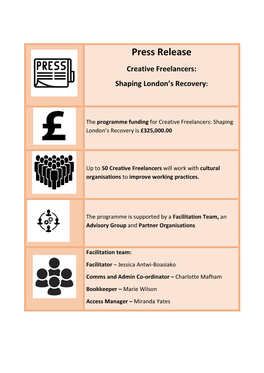 Press Release Creative Freelancers