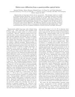 Matter-Wave Diffraction from a Quasicrystalline Optical Lattice