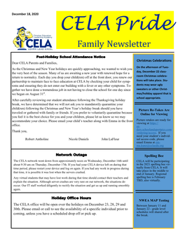 CELA Pride Family Newsletter