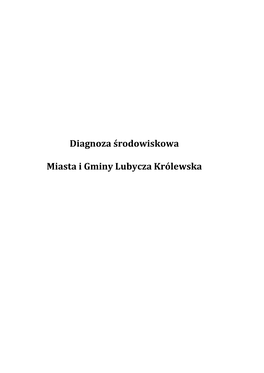 Diagnoza Środowiskowa Miasta I Gminy Lubycza Królewska