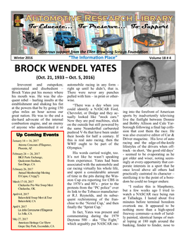 BROCK WENDEL YATES (Oct