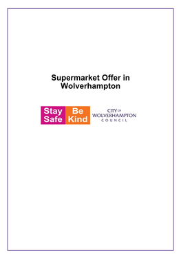 Wolverhampton Supermarket Offer