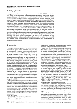 Solid-State Chemistry with Nonmetal Nitrides