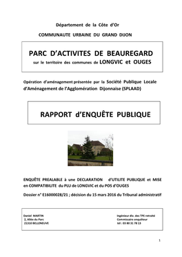 Parc D'activites De Beauregard