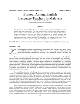 The Phenomenon of Burnout Arising from the Intense Interactions In