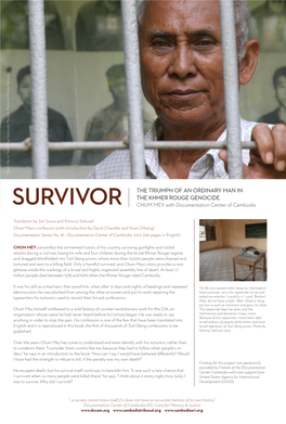 The Triumph of an Ordinary Man in the Khmer Rouge GENOCIDE SURVIVOR CHUM MEY with Documentation Center of Cambodia