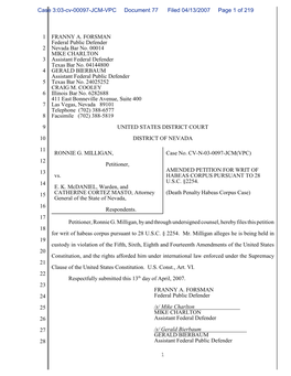 Case 3:03-Cv-00097-JCM-VPC Document 77 Filed 04/13/2007 Page 1 of 219