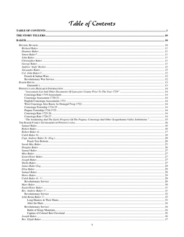 Table of Contents TABLE of CONTENTS