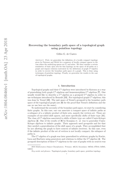 Arxiv:1804.08466V1 [Math.OA]