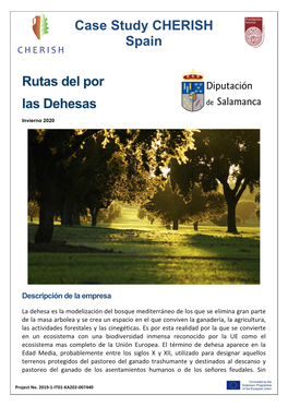 Case Study CHERISH Spain Rutas Del Por Las Dehesas