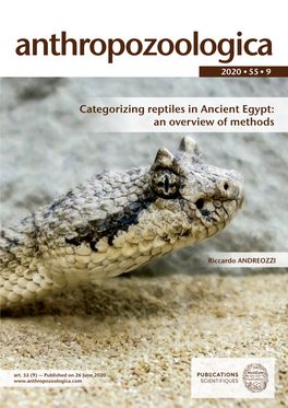 Categorizing Reptiles in Ancient Egypt: an Overview of Methods