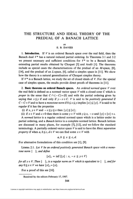 The Structure and Ideal Theory of the Predual of a Banach Lattice