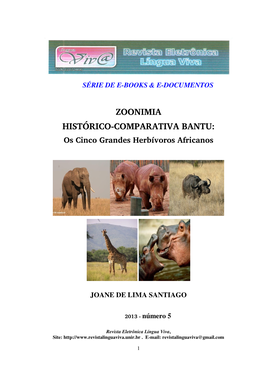 Zoonimia Histórico-Comparativa Bantu
