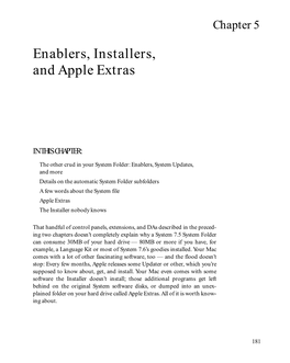 Enablers, Installers, and Apple Extras