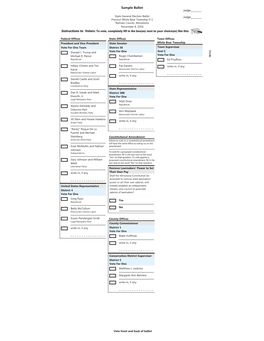 Sample Ballot Read Both Sides of the Ballot