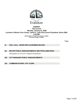 City Council Monday, January 27, 2020 Lorraine H