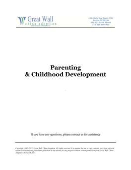 Parenting & Childhood Development