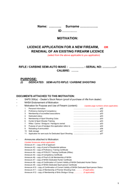 Example Semi-Auto Rifle-Carbine Motivation