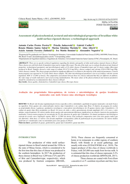 Assessment of Physicochemical, Textural and Microbiological Properties of Brazilian White Mold Surface-Ripened Cheeses: a Technological Approach